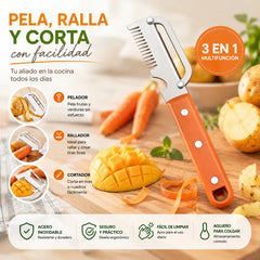 🔥Compre 1 y obtenga 1 gratis（2 piezas）💥🔪Cortador y pelador multifuncional de acero inoxidable🧅