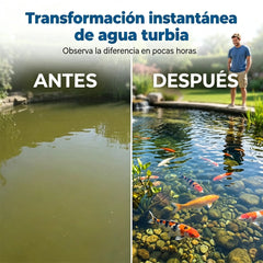 🌊【¡Compra 1 y llévate 1 gratis!】💧 Polvo clarificador para agua de acuario y estanques | Limpieza suave y profunda, agua cristalina en minutos, cuidado diario para peces y plantas