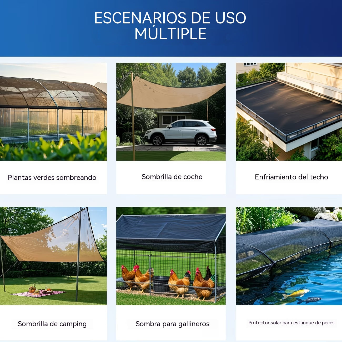 🏆【🔥Oferta imperdible】☀️⛱️【2*4m】Malla exterior para sombra y aislamiento térmico