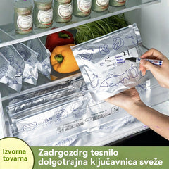 Skupaj 30 antibakterijskih vrečk iz aluminijaste folije, izjemno enostavnih za uporabo, za ohranjanje svežine.