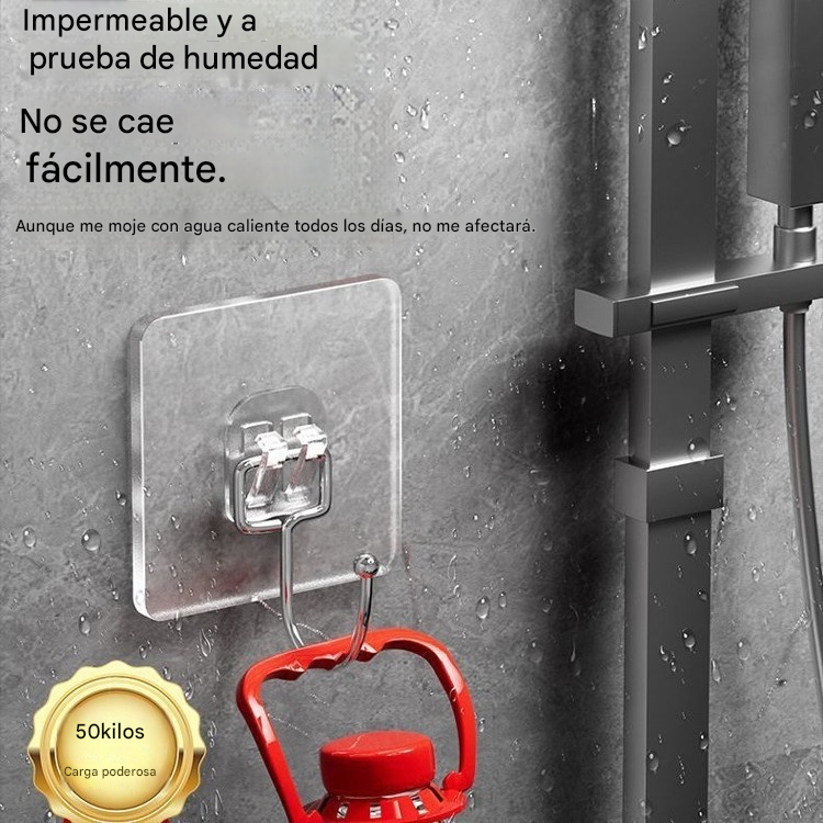 【Compra 10 y llévate 10 gratis】-- Sin taladro, sin dejar rastro, gancho resistente【Soporta hasta 50 kg】