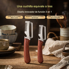 ✅Compra 1, llévate 1 gratis🧅🔪 Pelador de cocina multifuncional 3 en 1: ¡Pela, corta y abre botellas! 🔥