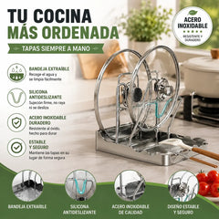 🔥 ¡50% de descuento! 🏠 🍳 Estante multifuncional para utensilios de cocina, fácil de limpiar y resistente al aceite.