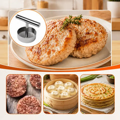 🍔 【Compra 1 y llévate 1 gratis】Molde prensador de acero inoxidable – Herramienta multiusos para hamburguesas, albóndigas, onigiri y empanadas ✨