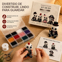 🔥【Oferta especial por tiempo limitado】🧵✨Kit de manualidades: esqueleto 3D con cuentas