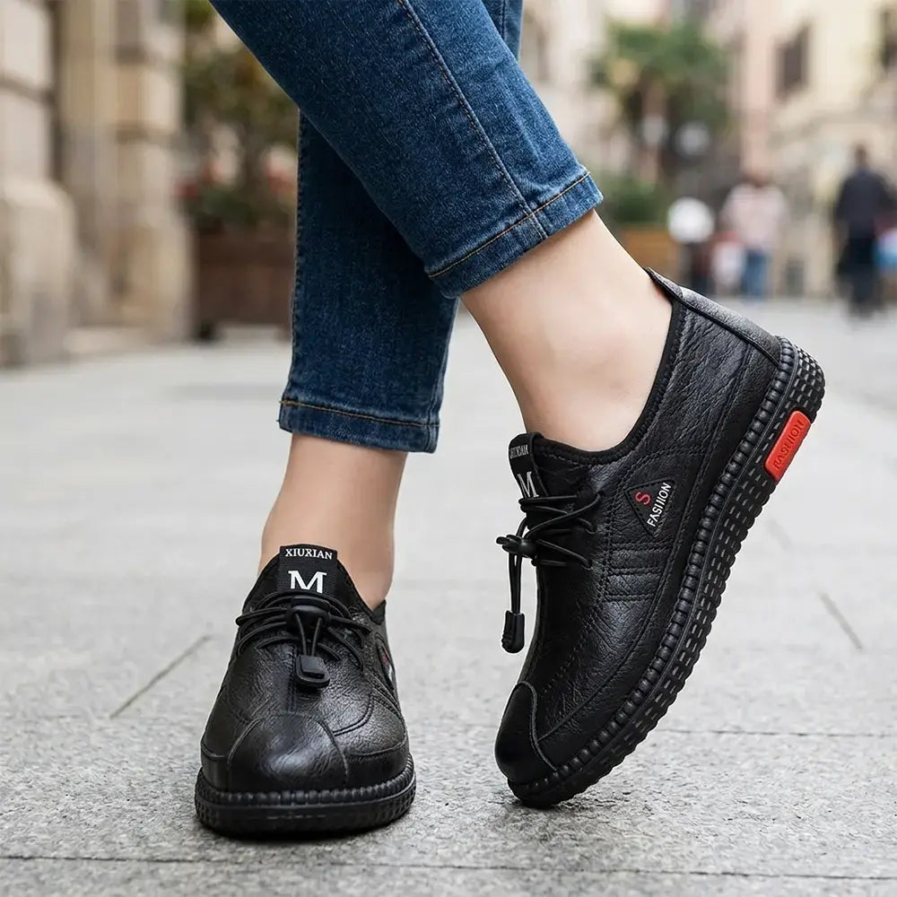 👟Ženski vodoodporni, nedrseči delovni čevlji z ravnim podplatom - mehak podplat, udobni delovni čevlji - lahki, vsakodnevni pohodni čevlji za starejše