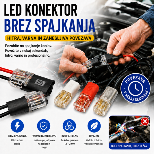 🥳 50 % popust! ⏰ 【1000 kosov na zalogi】Žični konektor brez luščenja, z zaklepno zaponko, varnim zapiranjem in protizdrsnim premazom ⚡️