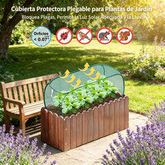 🌿☀️ Cubierta plegable de sombra para plantas – protección UV, malla anti-insectos y anti-pájaros para huerto, tejido transpirable y montaje sencillo 🛡️