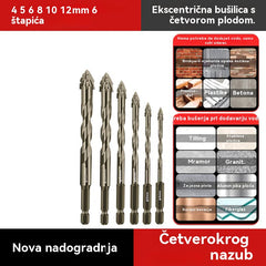 【4+5+6+8+10+12 mm】 | Set spiralnih svrdala s 5 oštrica za teške uvjete rada