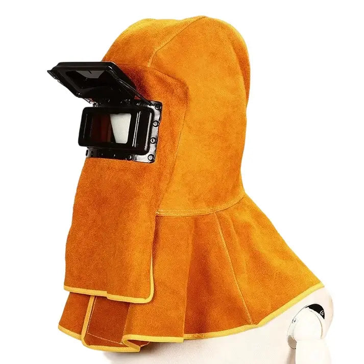 Máscara de soldadura de alta resistencia con cubierta para cuello y hombros.