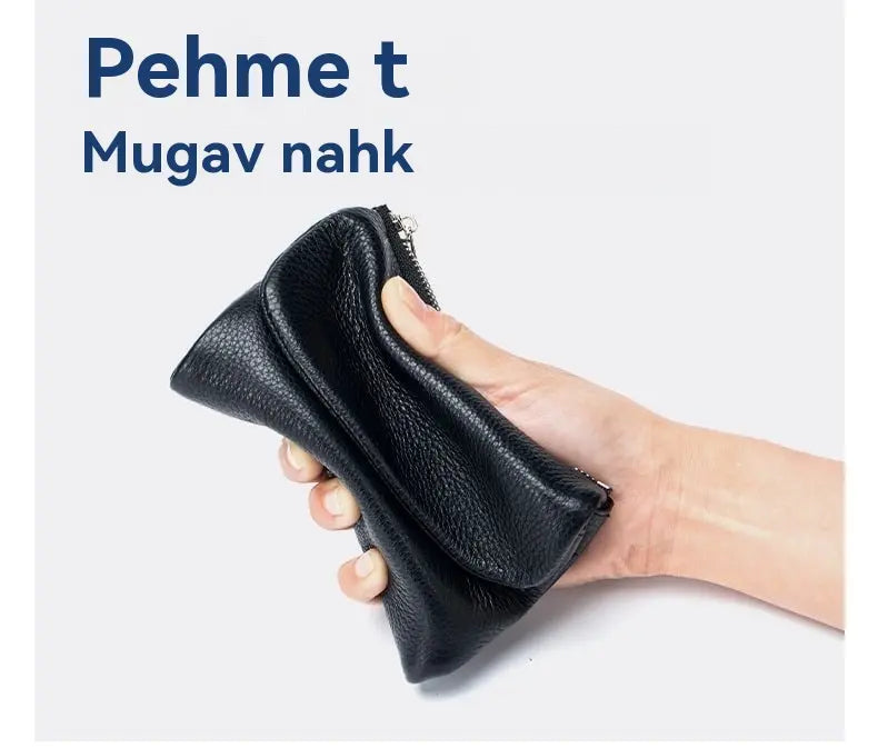 Pebble'i unisex rahakott ehtsast nahast RFID-kaitsega