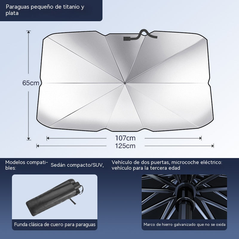 🚗【140*80cm】Parasol para coche y sombrilla aislante del calor