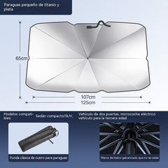🚗【140*80cm】Parasol para coche y sombrilla aislante del calor