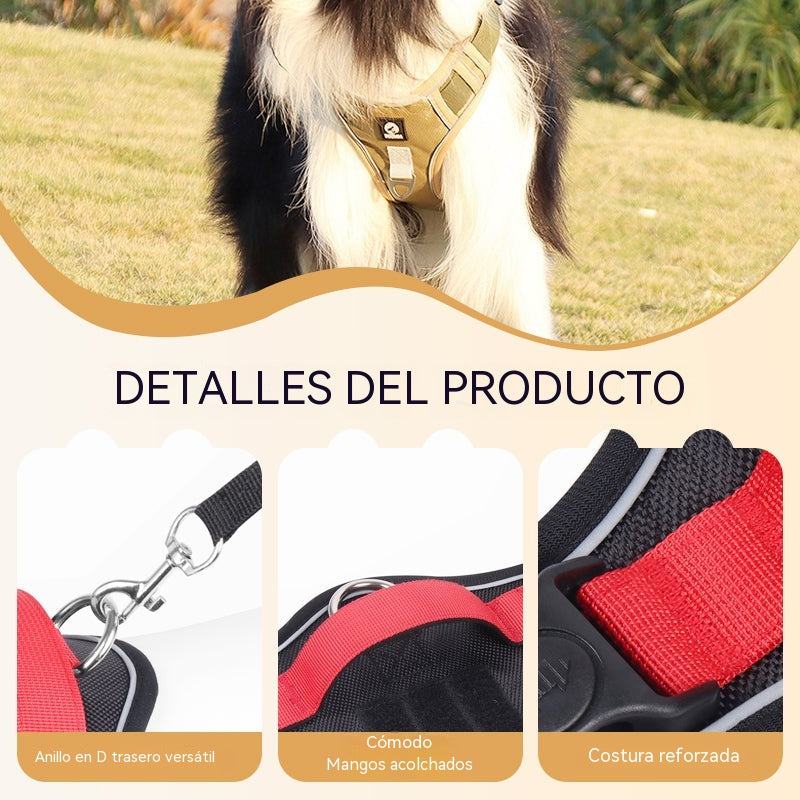 🐶🔥 ¡50% OFF POR TIEMPO LIMITADO! Arnés Antitirones con Correa y Collar ✨ Máximo Control y Seguridad en Cada Paseo 🌙