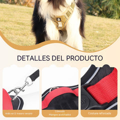 🐶🔥 ¡50% OFF POR TIEMPO LIMITADO! Arnés Antitirones con Correa y Collar ✨ Máximo Control y Seguridad en Cada Paseo 🌙