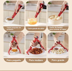 📢 ¡Compra 1 y recibe 1 gratis! 🔥✨ Pinzas de silicona 3 en 1 pinzas antiquemaduras pinzas para tazones antideslizantes pinzas de cocina