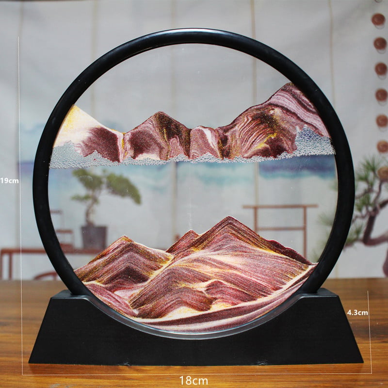 🌄🌄Adornos de arenas movedizas 3D para decoración del hogar con forma de montaña y río antiguos