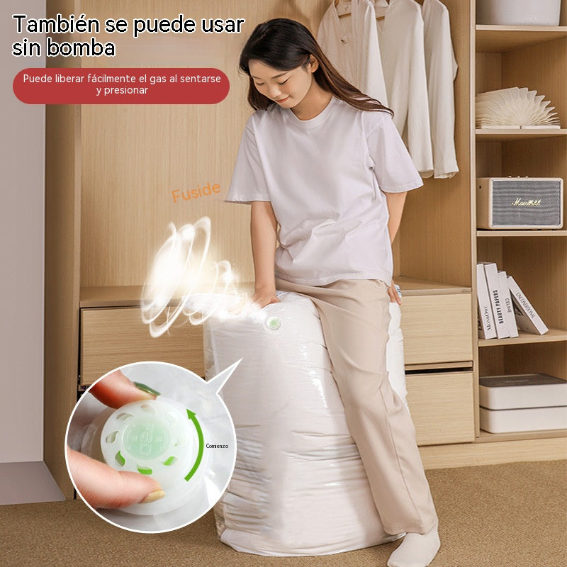 【5 piezas】Bolsas de compresión de gran capacidad, selladas al vacío y que no requieren extracción de aire.