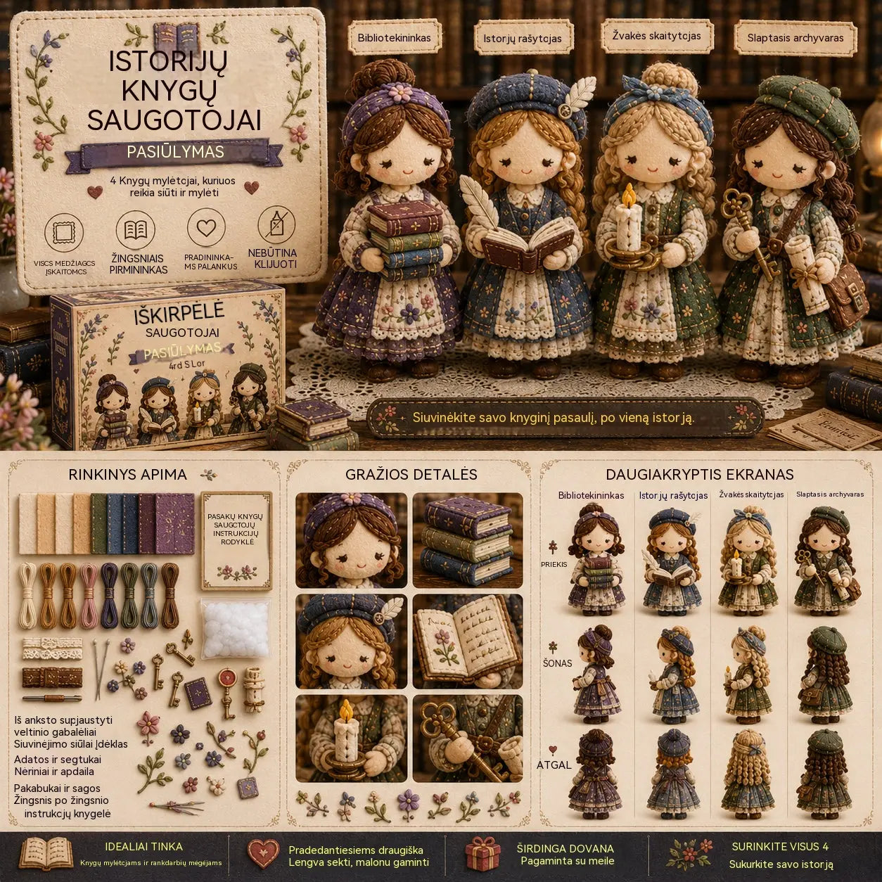 🎁Paskutinė diena: pasinaudokite 49 % nuolaida! 🧵 „Pasidaryk pats“ miniatiūrinis skiautinių (patchwork) rinkinys iš „Miniature World“ serijos.