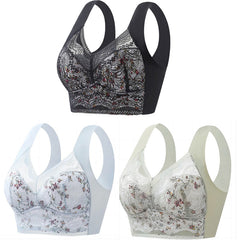 【3 piezas】💕🎁Sujetador de talla grande de seda de hielo sin costuras, transpirable y ajustable【40kg-100kg】