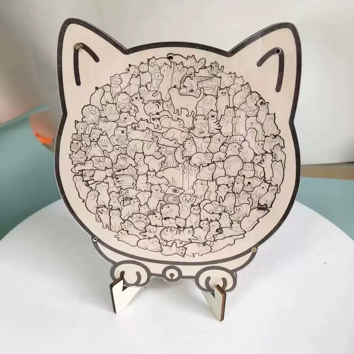 ⏳ Oferta por tiempo limitado -50% ⏰ Puzzle de Madera en Forma de Gato de 135 Piezas 😸✨