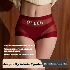 🔥🩲【Juego de 6 piezas】30 euro - Ropa interior antibacteriana de cintura alta para controlar la grasa abdominal