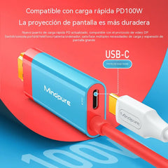 Cable de transmisión USB Tipo-C a HDMI, 4K/30Hz, 2 metros.