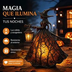 🧙‍♀️Lámpara de bruja, una decoración de linterna gótica espeluznante, un adorno de lámpara de mesa único, una luz de noche con patas, adecuada para el hogar, el porche, la oficina y la decoración de fiestas.