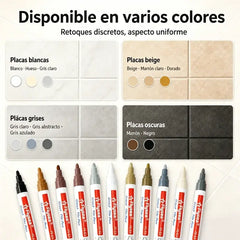🖌️✨【10 unidades】Lápiz Reparador de Juntas para Azulejos – Renueva el Color, Impermeable y Antimoho para Cocinas y Baños 🛡️