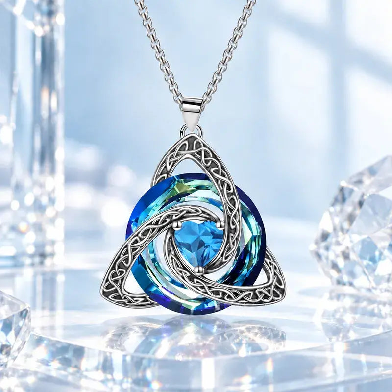 💎✨ Collar con 12 Piedras de Nacimiento y Nudo Celta | Colgante Elegante de Alta Gama para Mujer 🔮
