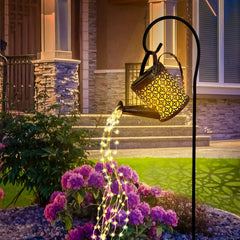 💐🔥【Hervidor pequeño + soporte】Lámpara solar de tetera para decoración de jardín