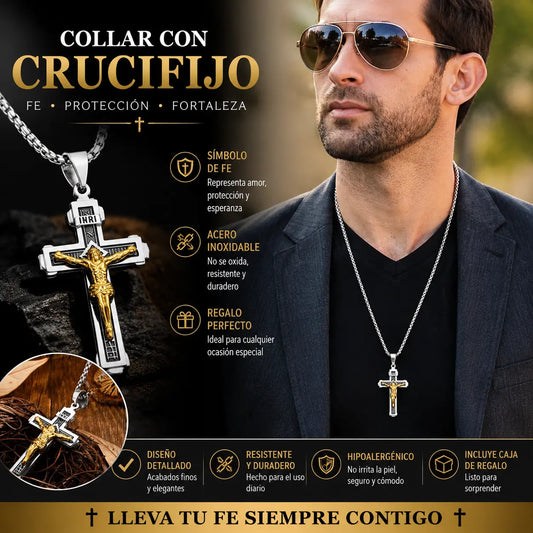 ✨【Oferta por tiempo limitado】✝️Collar con cruz de Jesús---✝️Esta cruz es un símbolo de Jesucristo.