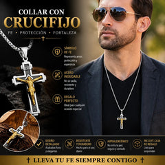 ✨【Oferta por tiempo limitado】✝️Collar con cruz de Jesús---✝️Esta cruz es un símbolo de Jesucristo.