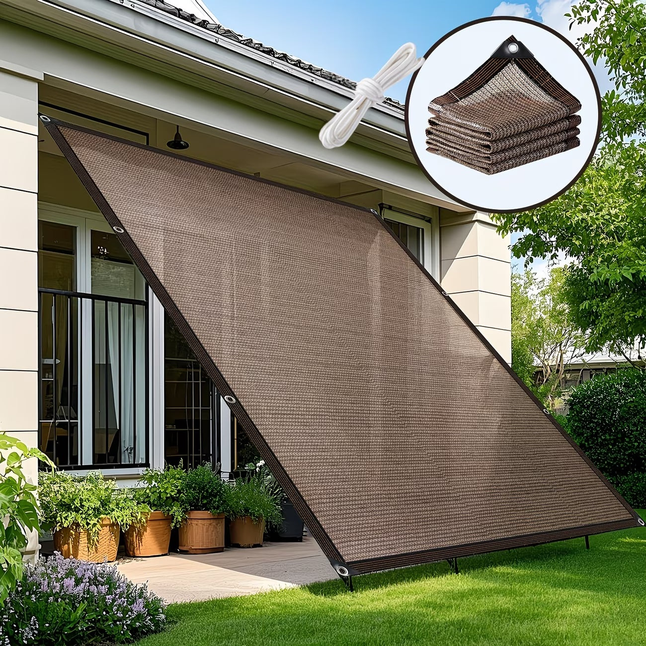 🏆【🔥Oferta imperdible】☀️⛱️【2*4m】Malla exterior para sombra y aislamiento térmico