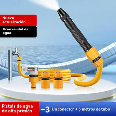🏆¡Último día de la oferta especial! 🔥Pistola de lavado de autos de alta presión para uso doméstico con boquilla de refuerzo y manguera 👍💦