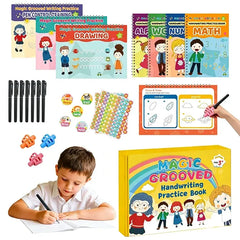 🎁1 juego 32 euro📒📚Set de cuadernos mágicos de práctica de escritura con surcos