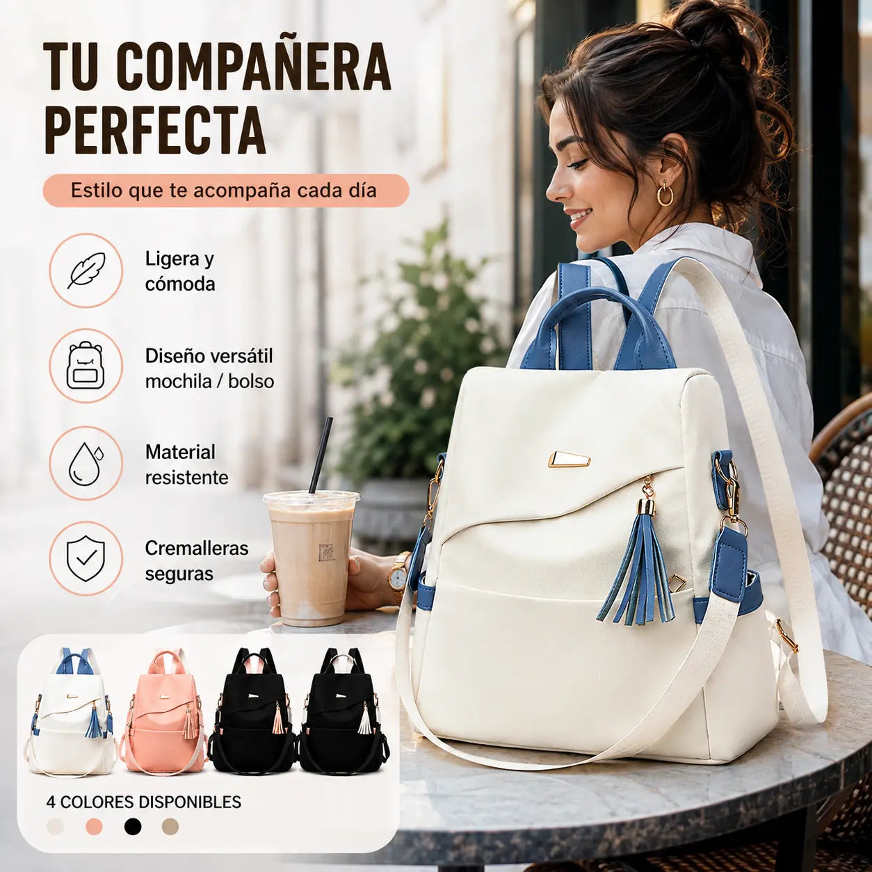 👜La nueva mochila de viaje de piel suave, con diseño moderno y gran capacidad, para dos usos.