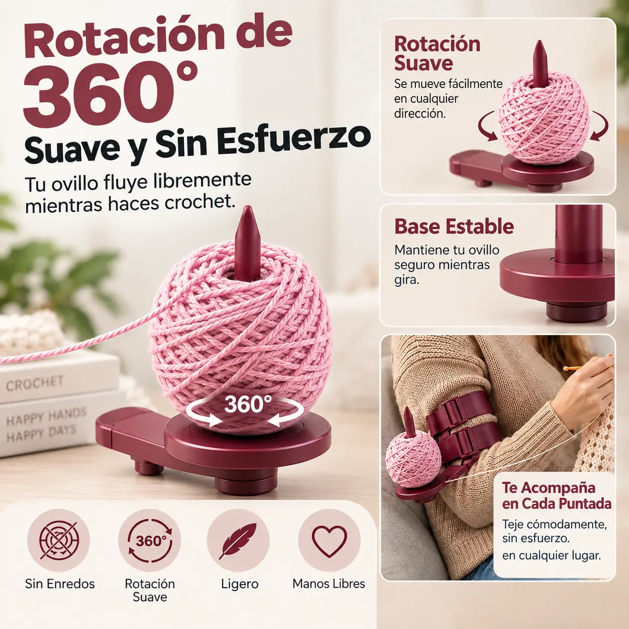 📢📢¡50% de descuento! ⏰Organizador de hilo para brazo con correas dobles ajustables