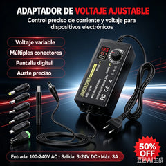 ⏰Adaptador de corriente universal CA/CC ajustable de 3 V-24 V y 3 A