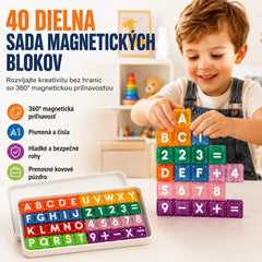 📢📢40% zľava len po obmedzenú dobu! 【40 stavebných kociek + úložný box】⏰Magnetické stavebné kocky s písmenami a číslami pre deti