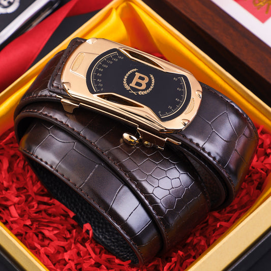 🔥Nuevo cinturón de hombre de cuero genuino con hebilla automática