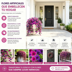 🔥【Compra 4 y llévate 4 gratis】Flores artificiales colgantes