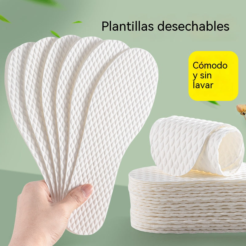 【30 pares】👟👍Plantillas desechables que absorben el sudor y son resistentes al olor, transpirables y suaves.