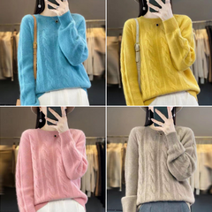 【S-3XL】 🤩Nuevo suéter de punto suave con cuello redondo y cuello redondo de invierno