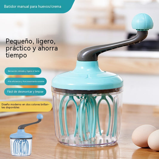 🥚🍰Batidora de huevos manual doméstica, herramienta de repostería semiautomática, batidora de crema.