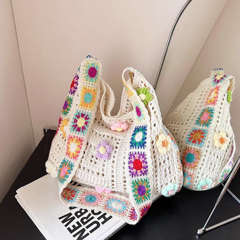 📢📢¡50% DE DESCUENTO! ⏰Bolso de hombro étnico de crochet para mujer