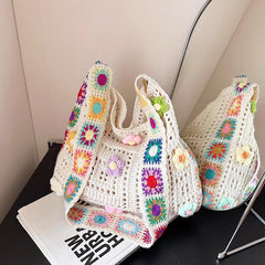 📢📢¡50% DE DESCUENTO! ⏰Bolso de hombro étnico de crochet para mujer