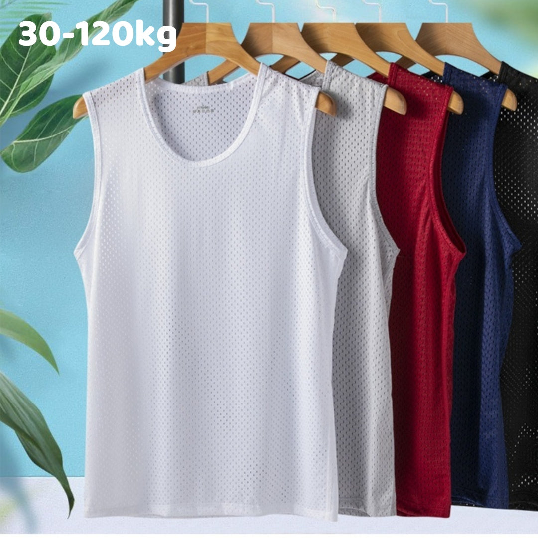 🔥🔥2 piezas 28 euros【Compre 1 y obtenga 1 gratis】【30-120kg】Camiseta informal de seda helada para hombre ✅ Ligera, transpirable y de secado rápido.