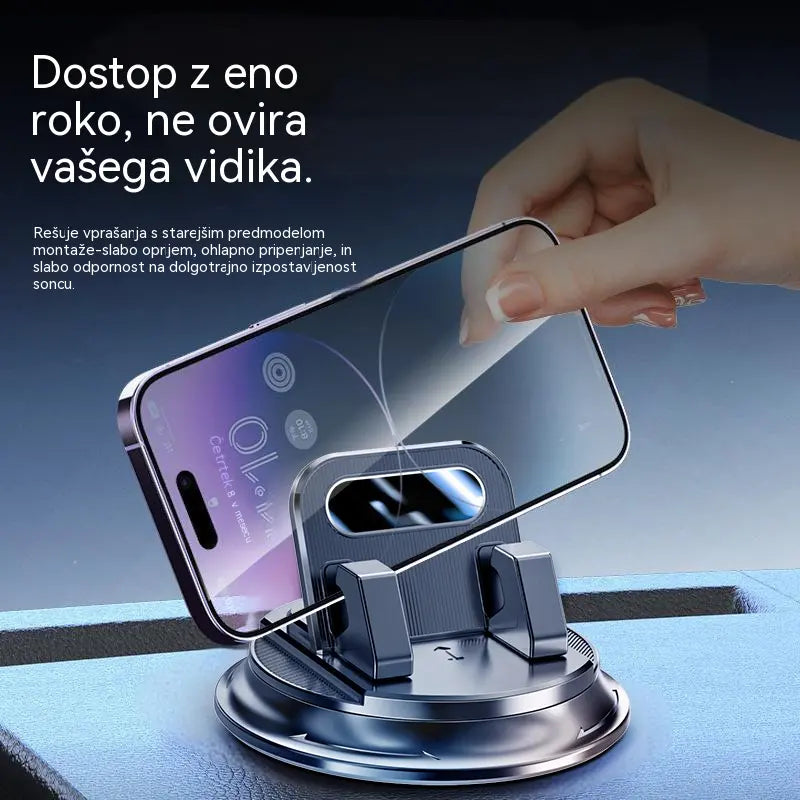 🎯 50 % POPUSTA NA VSE! Vrtljivo držalo za telefon – varna pritrditev na armaturno ploščo, guma z visokim oprijemom 🧭🔄 【Zagotovljena kakovost】