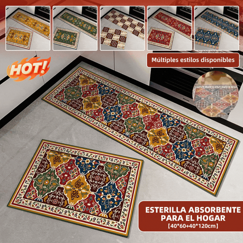 【40*60+40*120cm】💧Alfombrilla súper absorbente｜40×60+40×120cm, antideslizante y de secado rápido para el hogar